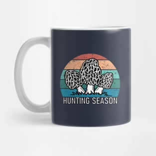 Mushroom Hunting Season Retro Sunset Mug